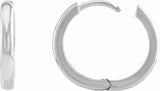 Sterling Silver 17 mm Hinged Hoop Earrings