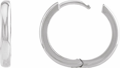 Sterling Silver 17 mm Hinged Hoop Earrings