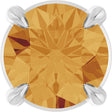14K White Gold 5 mm Natural Citrine Pendant