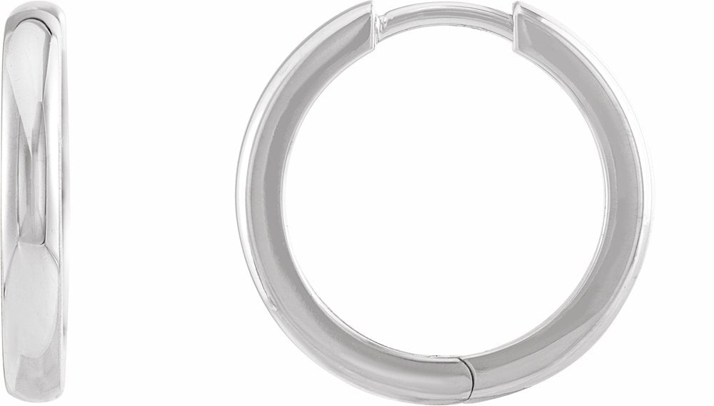 Sterling Silver 17 mm Hinged Hoop Earrings