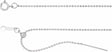 14K White Gold 1 mm Adjustable Threader Bead 16-22" Chain
