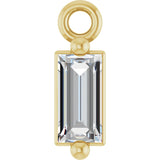 14K Yellow 1/8 CTW Natural Diamond 2-Prong Dangle