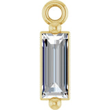 14K Yellow 1/6 CT Lab-Grown Diamond 2-Prong Dangle