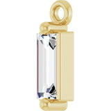 14K Yellow 1/6 CT Lab-Grown Diamond 2-Prong Dangle