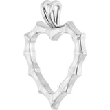 Sterling Silver Bamboo Heart Pendant