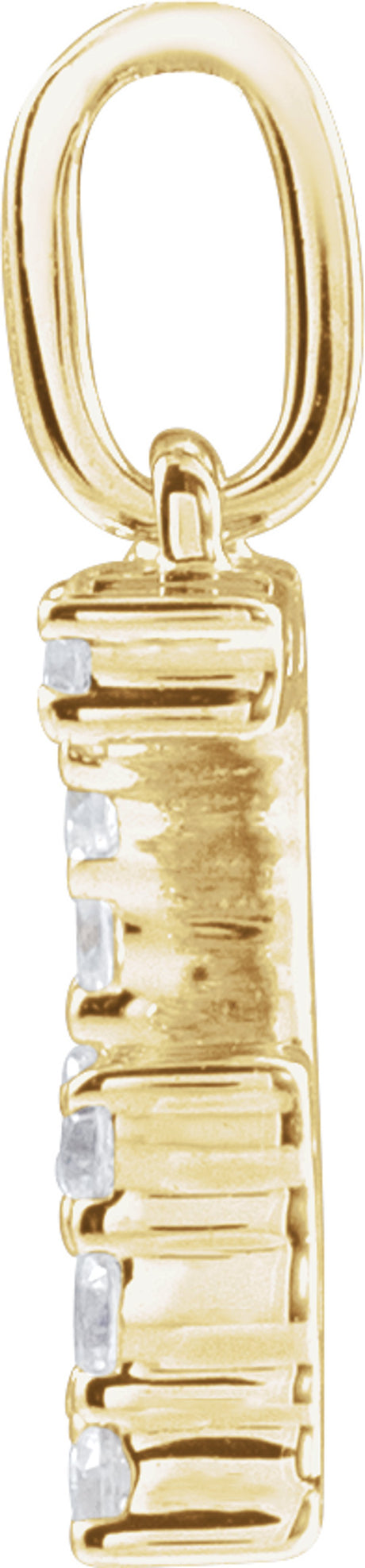 14K Yellow 1/5 CTW Lab-Grown Diamond Initial G Pendant