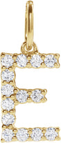 14K Yellow Gold 1/5 CTW Lab-Grown Diamond Initial E Pendant