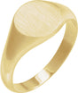 14K Yellow Gold 13 mm Signet Ring