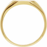 14K Yellow Gold 13 mm Signet Ring
