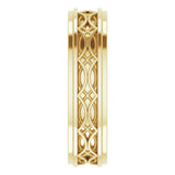 14K Yellow Gold 6.4 mm Stepped-Edge Sculptural Flat Band Size 11