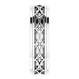Sterling Silver 6.4 mm Stepped-Edge Sculptural Flat Band Size 8.5
