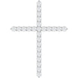14K White 1 CTW Natural Diamond Cross 16-18" Necklace