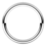 14K White 2 mm Full Round Comfort-Fit Band
