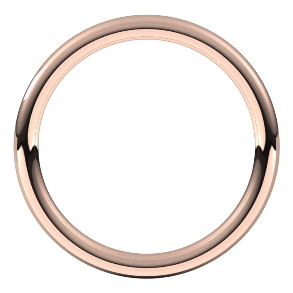 18K Rose 2 mm Full Round Comfort-Fit Band