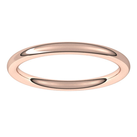 10K Rose 2 mm Full Round Comfort-Fit Band