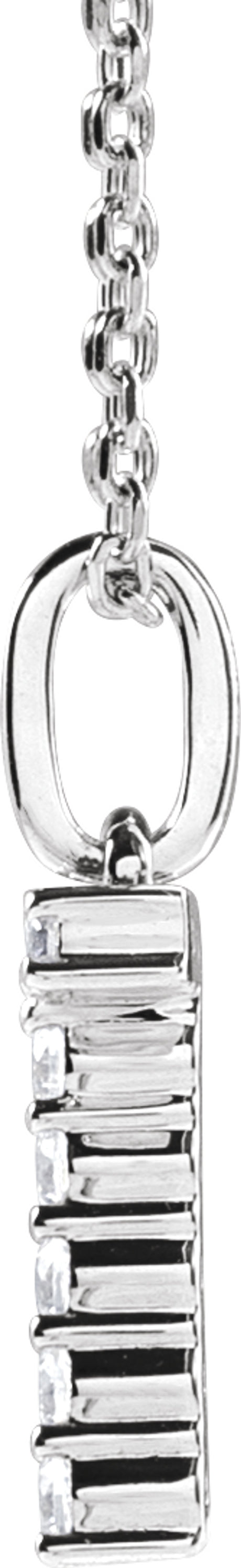 14K White Gold 1/6 CTW Lab-Grown Diamond Initial T 16-18" Necklace 
