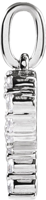 14K White Gold 1/5 CTW Lab-Grown Diamond Initial P Pendant