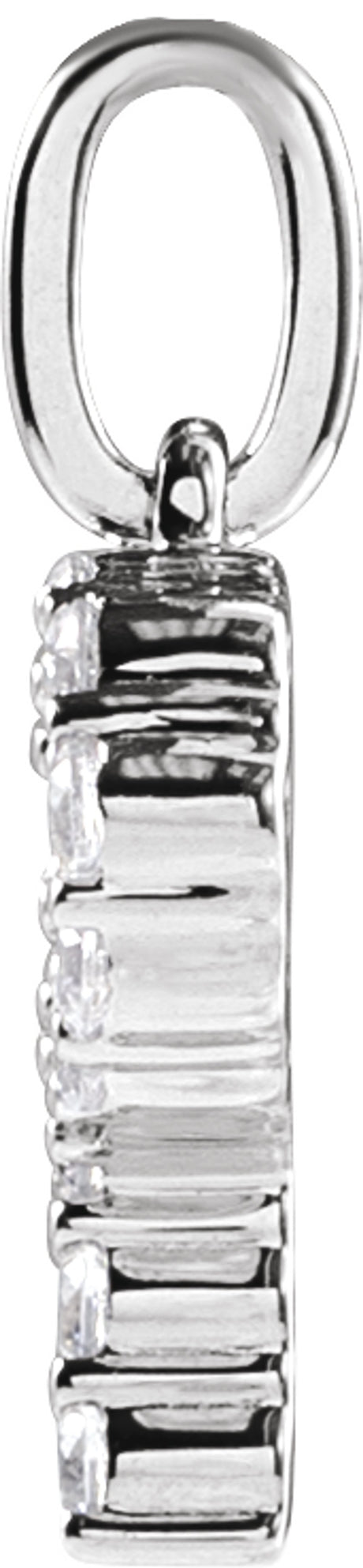 14K White Gold 1/5 CTW Lab-Grown Diamond Initial P Pendant