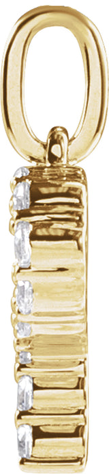 14K Yellow 1/5 CTW Lab-Grown Diamond Initial P Pendant