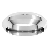 14K White 6 mm Trapezoid Flat Band Size 10