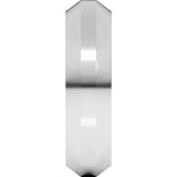 14K White 6 mm Trapezoid Flat Band Size 10