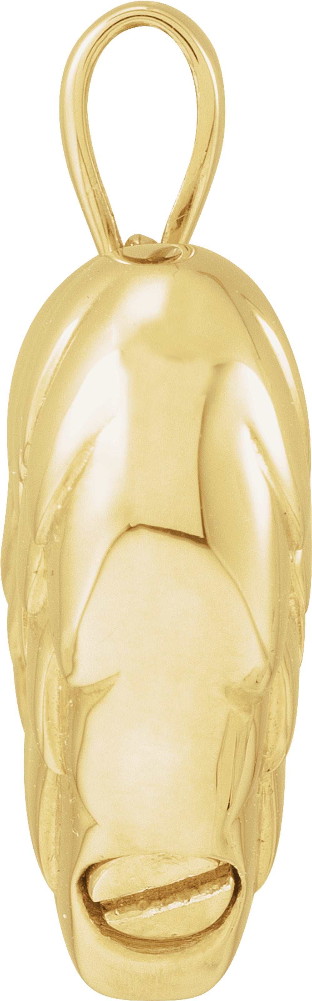 14K Yellow Angel Wings Heart Ash Holder