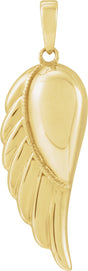 14K Yellow Gold-Plated Sterling Silver Angel Wing Ash Holder Pendant