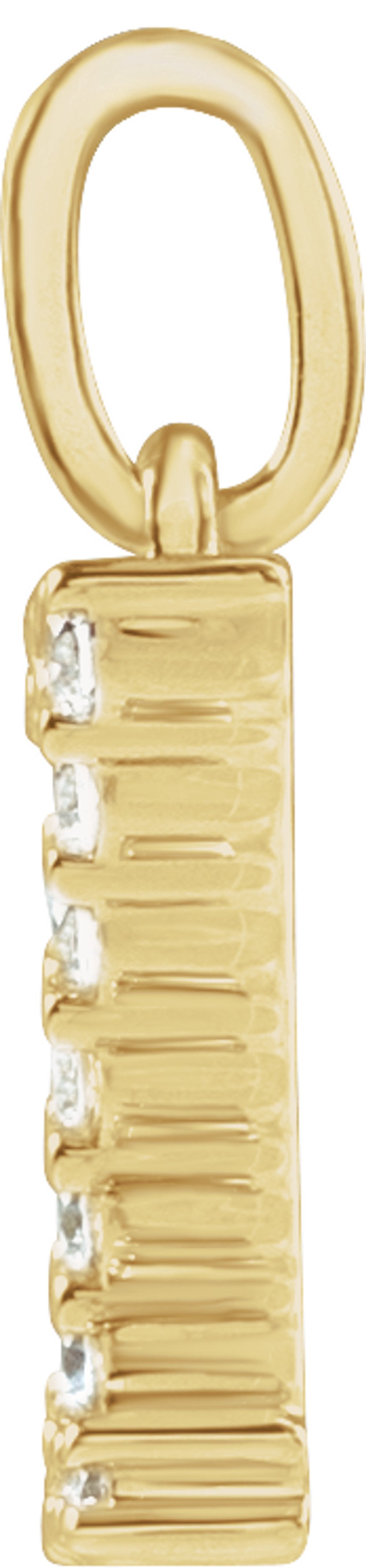 14K Yellow 1/6 CTW Lab-Grown Diamond Initial Y Pendant