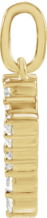 14K Yellow 1/5 CTW Lab-Grown Diamond Initial Z Pendant