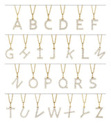 14K Yellow 1/5 CTW Lab-Grown Diamond Initial A 16-18" Necklace