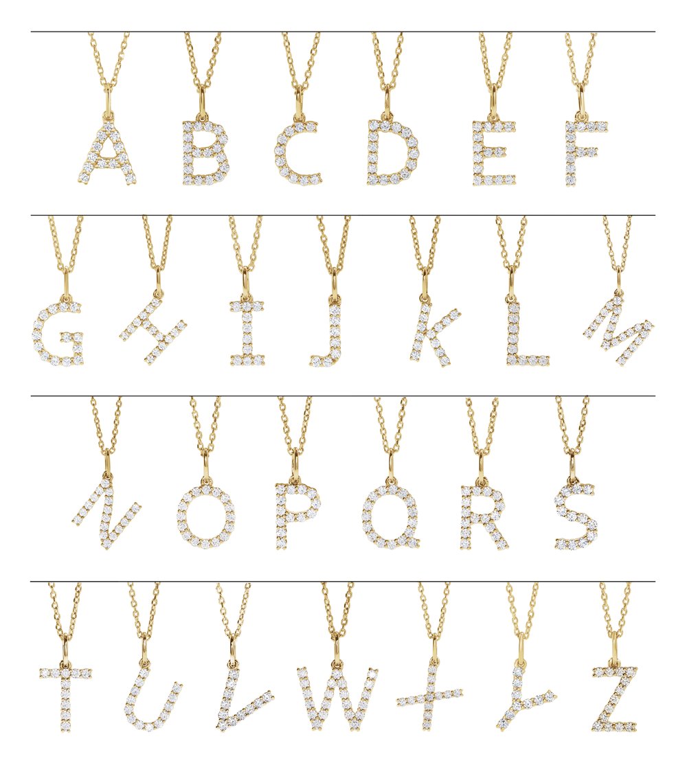 14K Yellow Gold 1/5 CTW Lab-Grown Diamond Initial G 16-18" Necklace 