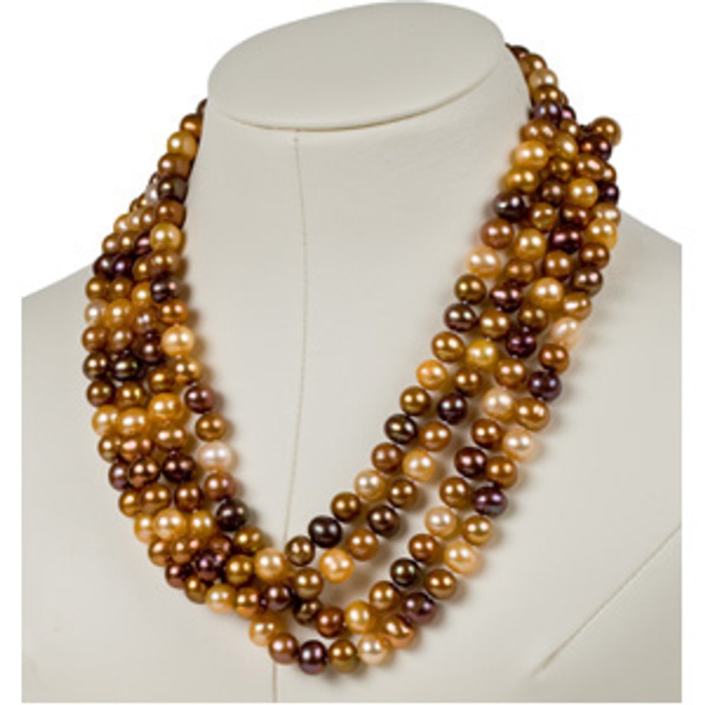 Cultured Dyed Chocolate Freshwater Pearl Rope 72" Necklace