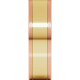 14K Rose/Yellow 6 mm Comfort-Fit Flat Band Size 10