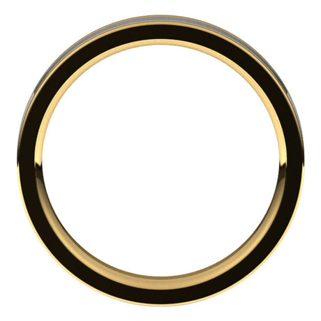 14K Yellow/White 4 mm Comfort-Fit Flat Band Size 7