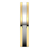 14K Yellow/White 4 mm Comfort-Fit Flat Band Size 7