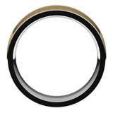 14K White/Yellow 7 mm Comfort-Fit Flat Band Size 14