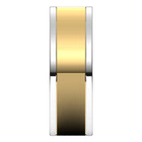 14K White/Yellow 7 mm Comfort-Fit Flat Band
