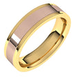14K Yellow/Rose 5 mm Comfort-Fit Flat Band Size 10