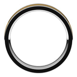 14K White/Yellow 5 mm Comfort-Fit Flat Band