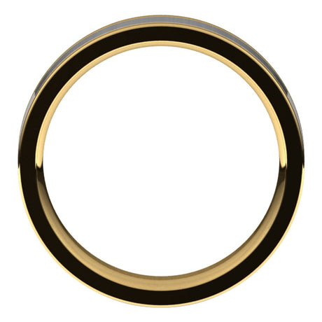14K Yellow/White 5 mm Comfort-Fit Flat Band Size 11