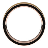 14K Rose/Yellow 5 mm Comfort-Fit Flat Band Size 10