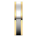 14K Yellow/White 5 mm Comfort-Fit Flat Band Size 10