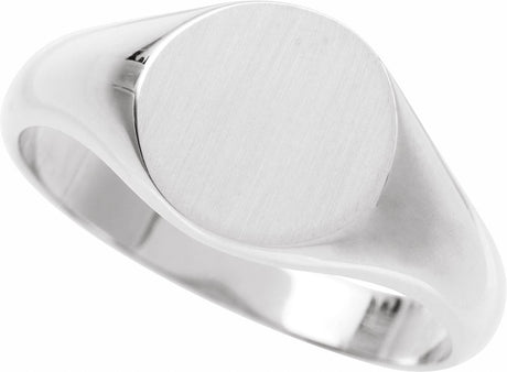 Sterling Silver 9.5 mm Signet Ring