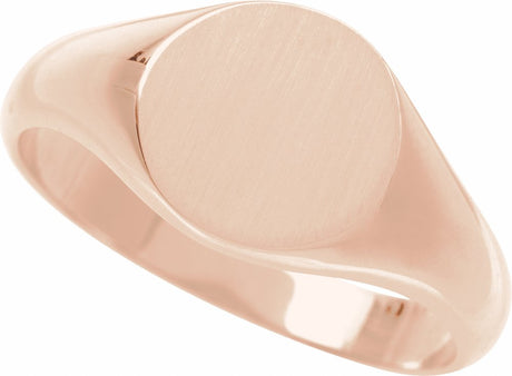 14K Rose 8 mm Signet Ring