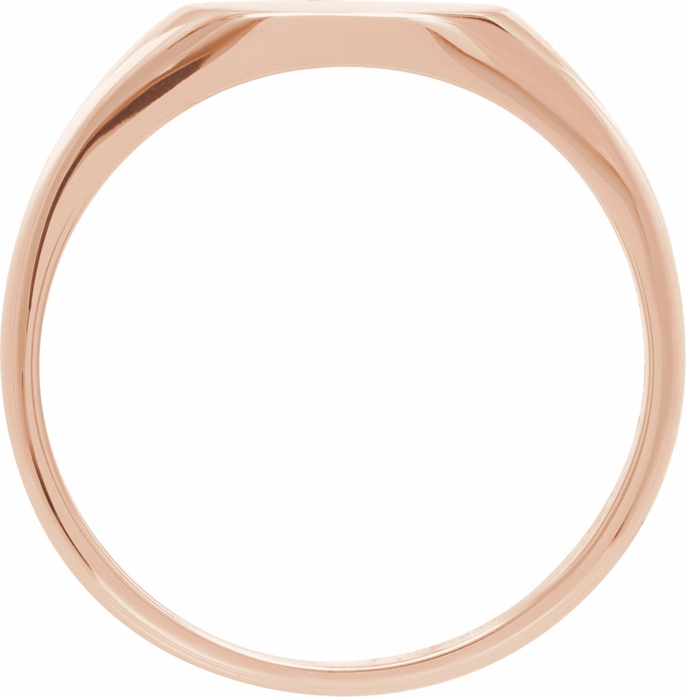 14K Rose 8 mm Signet Ring