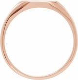 14K Rose 8 mm Signet Ring