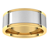 14K Yellow/White Flat Band