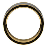 14K Yellow/White 9 mm Comfort-Fit Flat Band Size 10.5