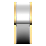 14K Yellow/White 9 mm Comfort-Fit Flat Band Size 10.5