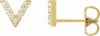 14K Yellow 1/10 CTW Natural Diamond V Earrings